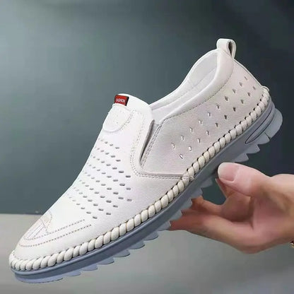 👞【39-44】Nove ljetne muške ležerne sandale od prozračne kože s izdubljenim dijelom 👍Podržano plaćanje pouzećem