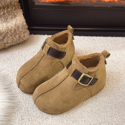 🍂👢🦶【35-40】2026 Nowe modne i uniwersalne codzienne buty śnieżne z podszewką z polaru, retro Birkenstocki z grubą podeszwą