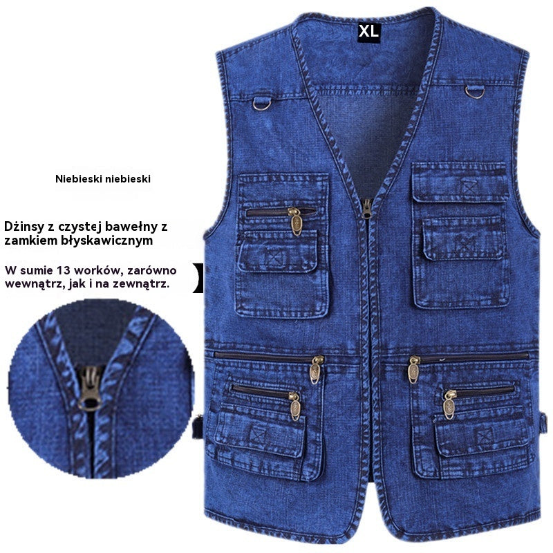 🔥 Nowa kolekcja -50% | Męskie jeansy z wieloma kieszeniami 【XL–7XL】 – Wytrzymałe, oddychające i wygodne