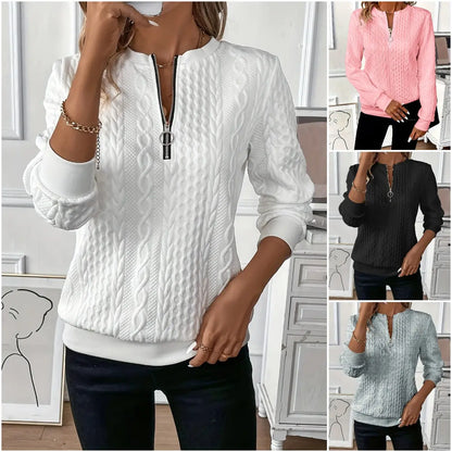 🎀🎀【Nueva oferta】【S-2XL】 Suéter con cremallera para mujer otoño e invierno 2026 nuevo