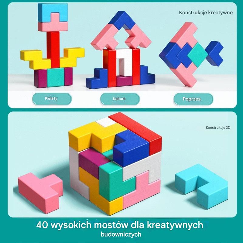 🔥🌈【Ograniczona czasowo zniżka 50%】Tetris – edukacyjna układanka dla dzieci z klockami