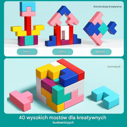 🔥🌈【Ograniczona czasowo zniżka 50%】Tetris – edukacyjna układanka dla dzieci z klockami