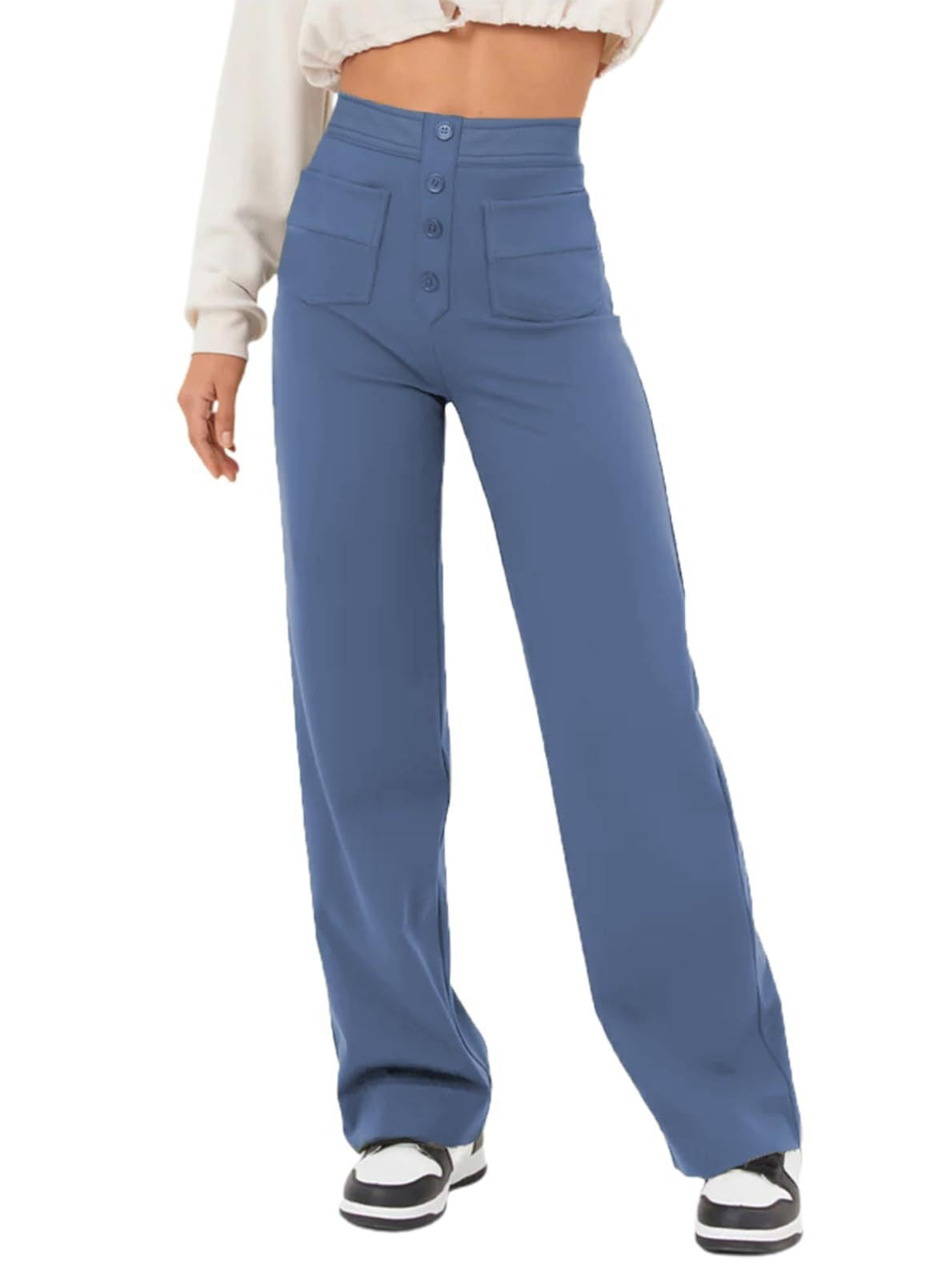 👖🔥【S-5XL】🔥💖Ultima zi de reducere 49%💷Pantaloni elastici casual pentru femei, cu talie înaltă