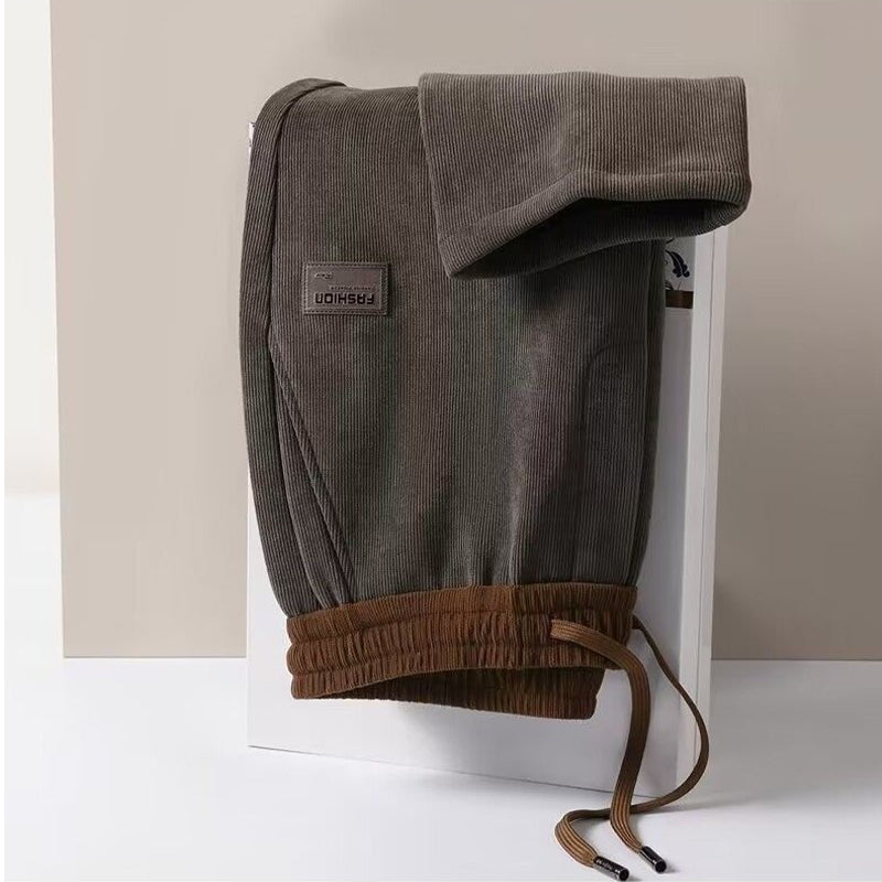 🔥 🔥Podzimní/zimní volnočasové kalhoty - všestranné, volného střihu, s fleecovou podšívkou, zesílené tepláky