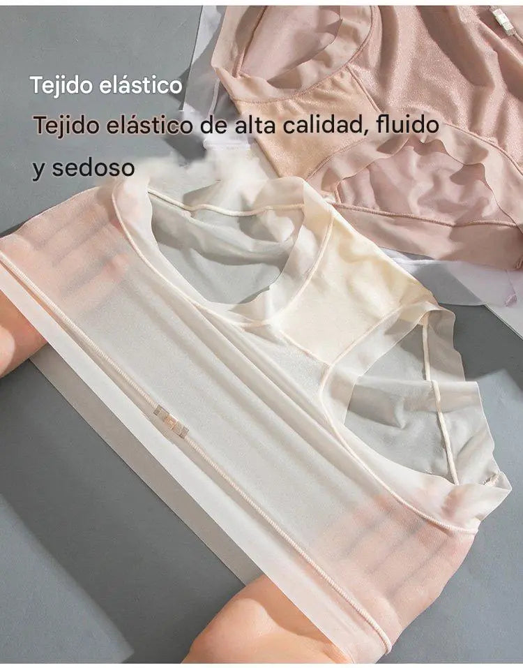 🩲🔥Promoción de lanzamiento 【6 unidades】Bragas de mujer de seda helada de cintura alta
