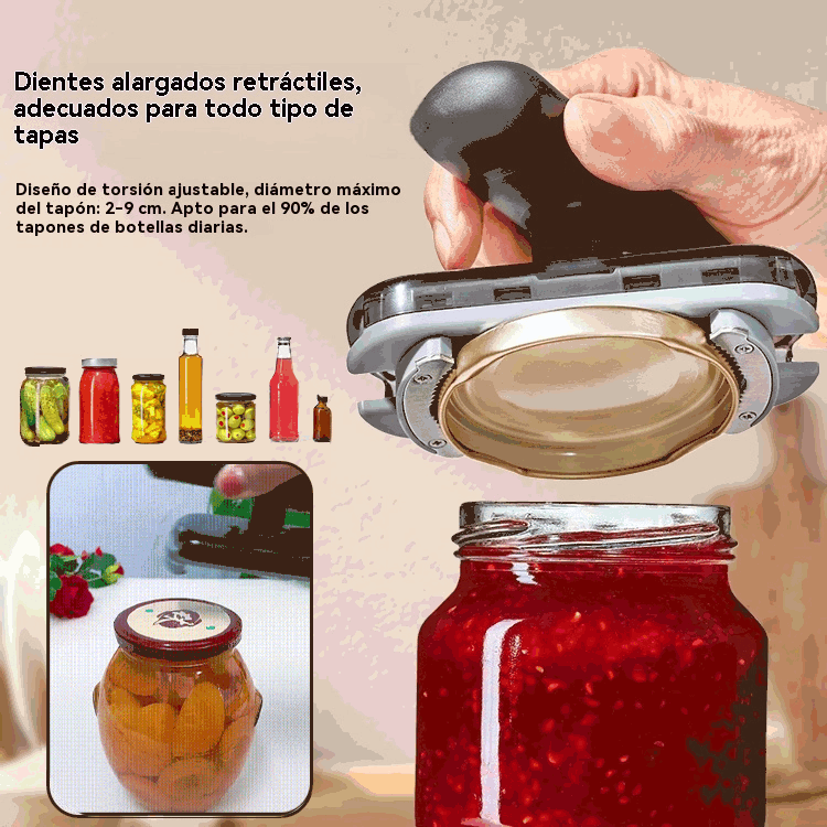 ☀️🔧【Compra 1, llévate 1 gratis】Abridor Multifuncional Antideslizante – Abre Botellas y Latas sin Esfuerzo 💪