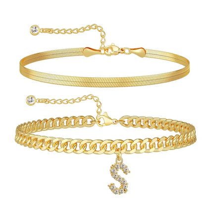📿✨ Collar con inicial: ¡resistente al agua, hipoalergénico, regalo perfecto