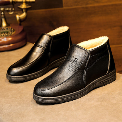 🔥【39-44】Ciepłe, zimowe, aksamitne, antypoślizgowe, męskie, codzienne, wysokie, bawełniane buty dla osób starszych