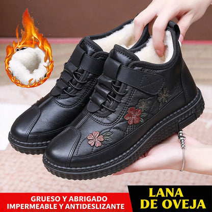 ⛄❄️【Tallas 35–42】Botas de invierno (modelo 2026): antideslizantes, con suela blanda, forro polar y grueso acolchado de algodón; adecuadas para personas de mediana y avanzada edad.