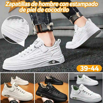 ✨Novedad para otoño [39-44] Zapatos casuales transpirables para hombre: zapatillas de cuero con suela robusta