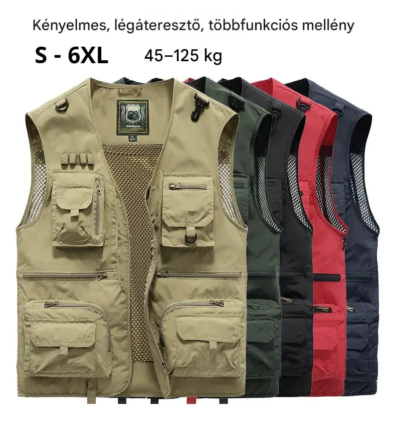 💥【50% DE DESCUENTO】【S-6XL】Chaleco multibolsillos para ropa de trabajo al aire libre en verano