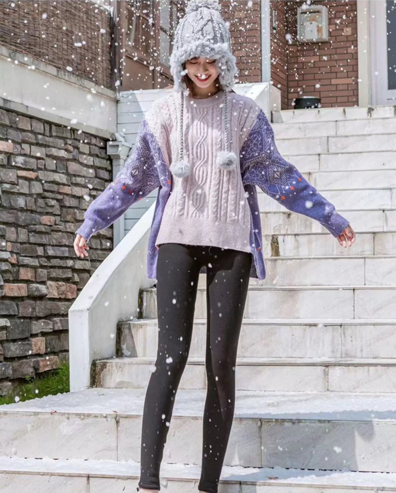 💥 Αγοράστε ένα, πάρτε ένα δωρεάν 🔥 [S-5XL] Ζεστό μάλλινο κολάν, ψηλόμεσο, μεγάλο μέγεθος, υψηλή ελαστικότητα – απαραίτητο για το φθινόπωρο/χειμώνα 2025