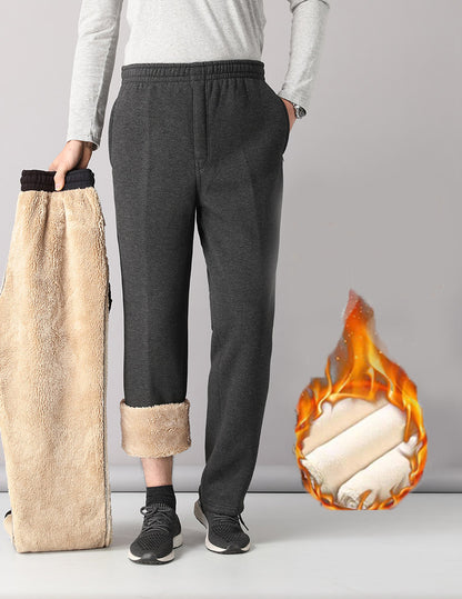 ❄️⛄【XL-5XL】Grube spodnie dresowe z wełny jagnięcej dla mężczyzn w średnim i starszym wieku