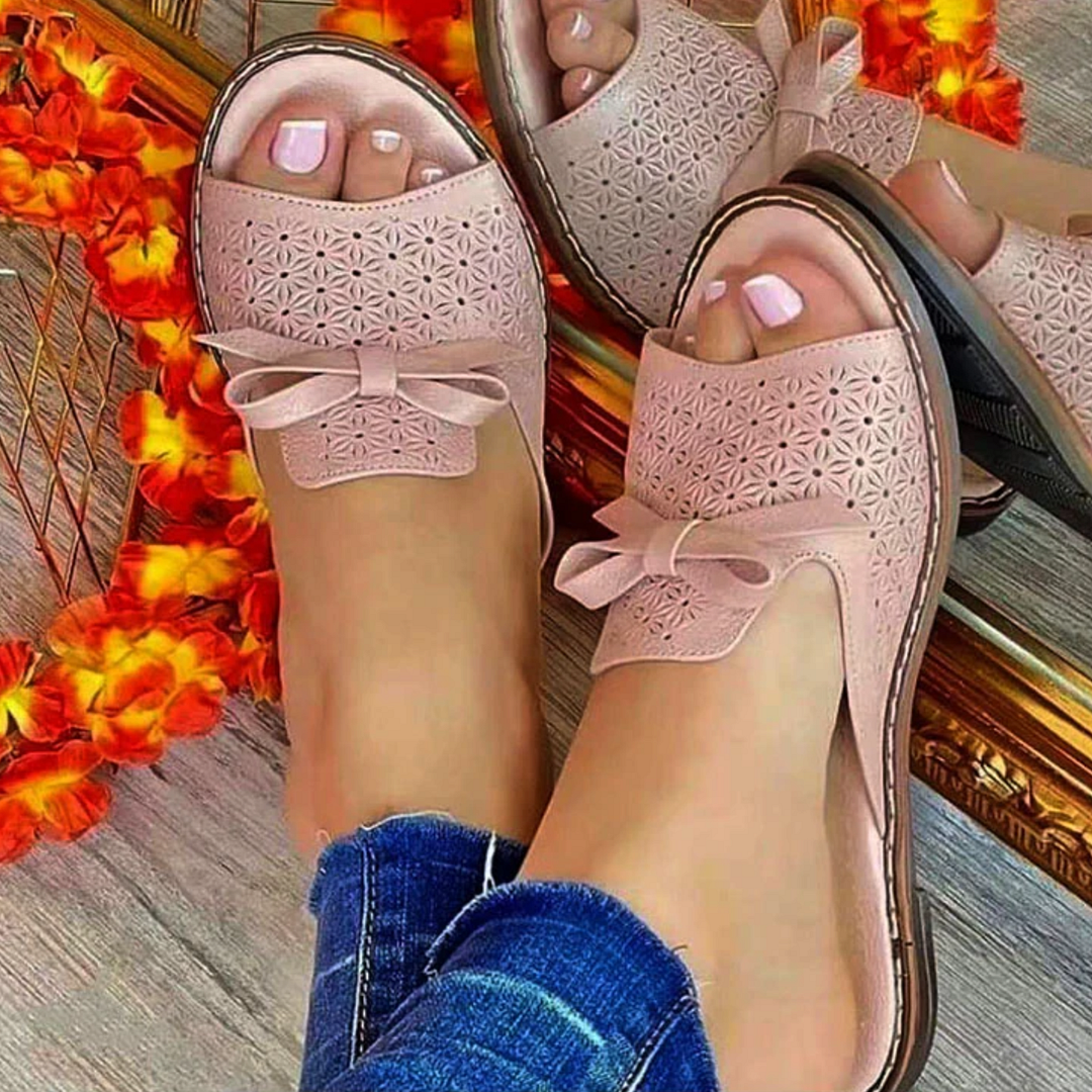🔥👡[36~43] Letnie, wygodne, oddychające sandały z kokardką w nowym stylu