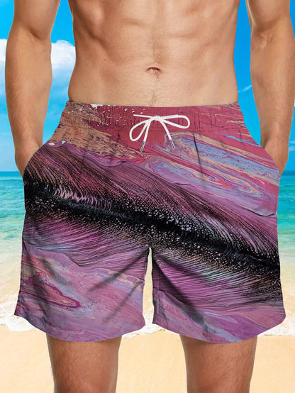 🔥🌴【S-6XL】Nove muške široke ležerne kratke hlače za plažu s geometrijskim printom/brzosušeće sportske hlače