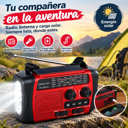 Linterna portátil multifuncional con radio AM 🏕️