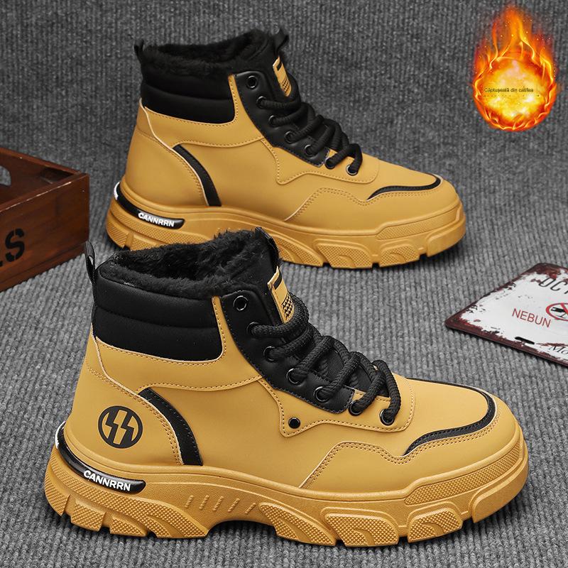 🔥🔥 【39-44】Nuevo estilo para otoño e invierno, botas antideslizantes versátiles para hombre con suelas gruesas