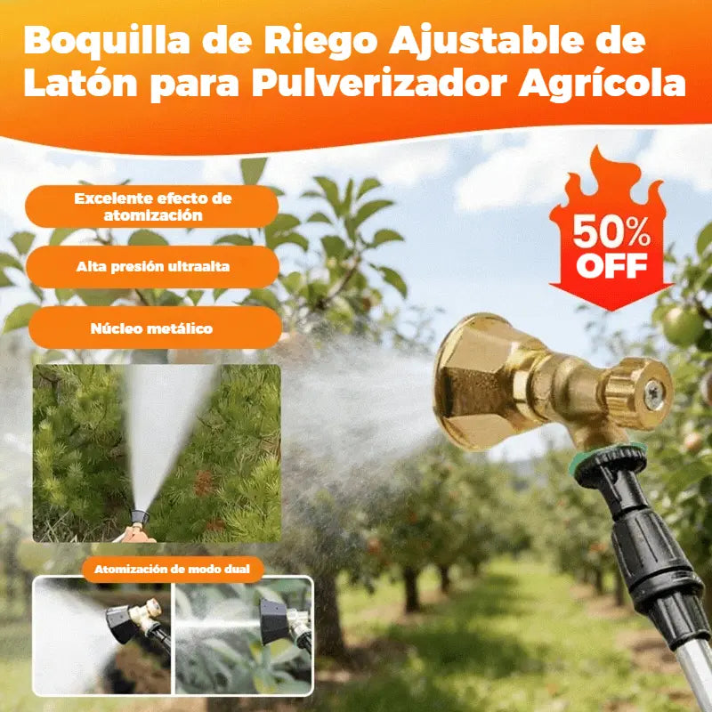 🔥🌾Boquilla de Riego Ajustable de Latón para Pulverizador Agrícola ✅️Pago contra entrega