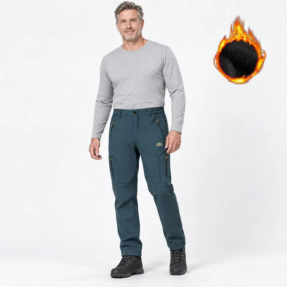 Pantalones softshell para hombre (tallas M-6XL): cálidos, de secado rápido, elásticos, cortavientos, repelentes al agua y transpirables.