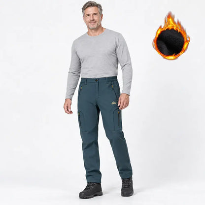 Pantalones softshell para hombre (tallas M-6XL): cálidos, de secado rápido, elásticos, cortavientos, repelentes al agua y transpirables.