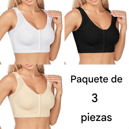 【Compra 1 y llévate 2 gratis】🥰(conjunto de 3 piezas)👙【40-120 kg】Sujetador de cobertura total y soporte suave