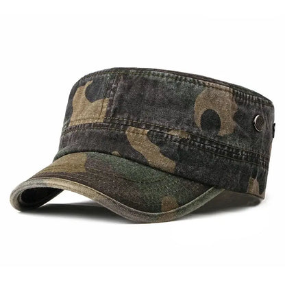 🧢Gorra de cadete militar lavado, estilo vintage, para mujeres y hombres