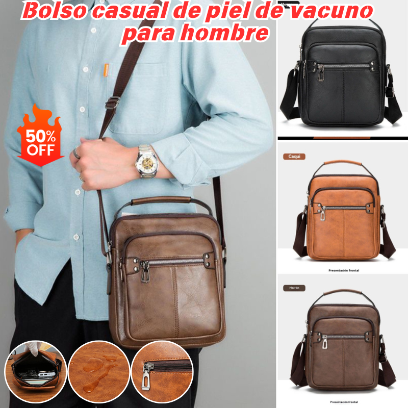 🏆【Oferta ograniczona czasowo】👜 Męska torebka z krowiej skóry na co dzień