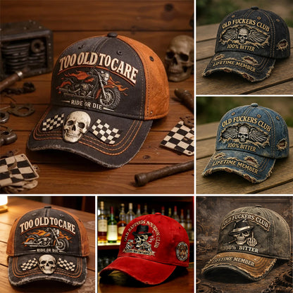 🏁💀Retro baseballová čepice s digitálním 3D potiskem