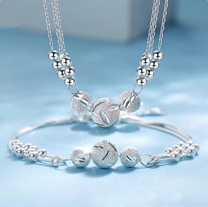 🔥【Kup jeden, a drugi dostaniesz gratis】🔥✨Lekki i luksusowy naszyjnik + bransoletka z koralików przynoszących szczęście