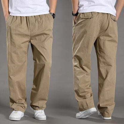 😎👖【Posebna ponuda🔥】Muške ležerne cargo hlače većih veličina - široke i udobne