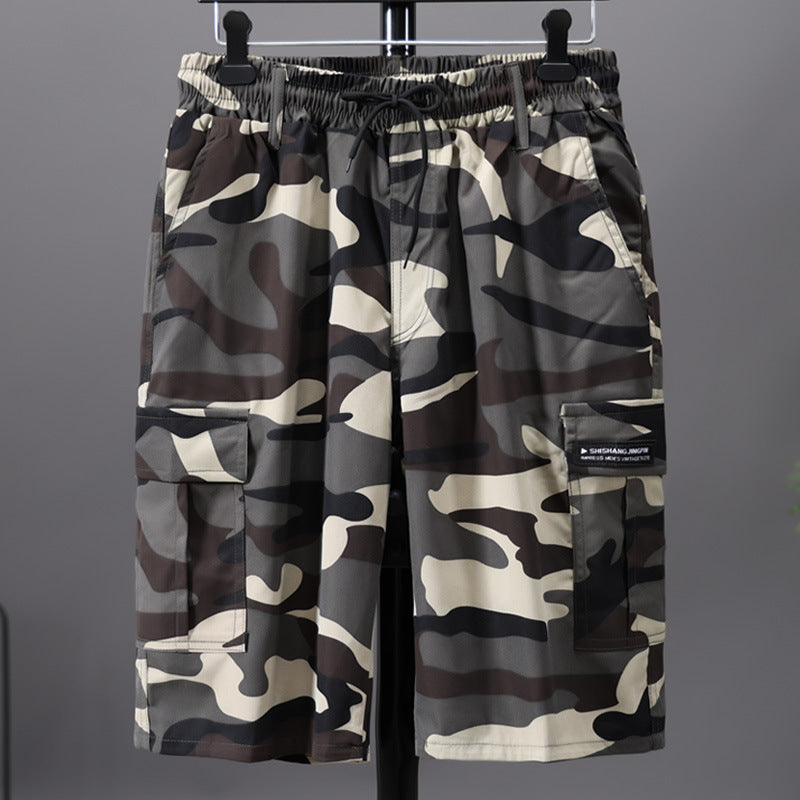 ⏳ 50% POPUSTA 👖【M-4XL】Muške ležerne, široke, maskirne, atletske kratke hlače za plažu, plus size, s elastičnom vezicom u struku.