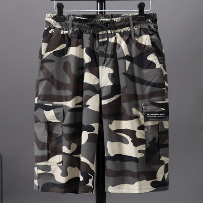 ⏳ 50% POPUSTA 👖【M-4XL】Muške ležerne, široke, maskirne, atletske kratke hlače za plažu, plus size, s elastičnom vezicom u struku.
