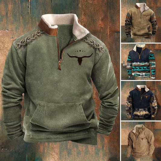 👕【35% POPUST】【S-4XL】Moden, topel moški pulover z dolgimi rokavi in 3D-tiskom za jesen-zimo 2025