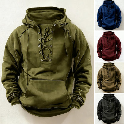 💥【S-3XL】Nowa męska bluza retro ze ściągaczem i wieloma kieszeniami, luźny sweter na większe rozmiary