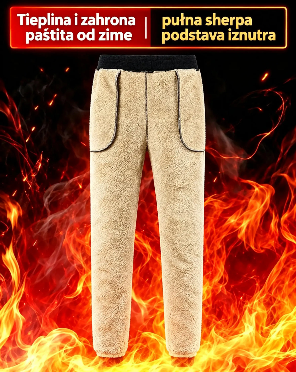 👖【Vremenski ograničen popust】🔥【M-5XL】Zimske muške zimske ležerne hlače od janjeće vune✅【40-100 kg】