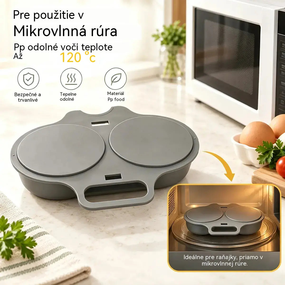 🎁2 kusy za 21 €💥Vajíčkový hrniec do mikrovlnky: dvojitý, nepriľnavý a ľahko sa čistí.🏠