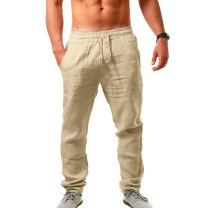 😍👖【S-4XL】💥2026 nove ljetne muške ležerne sportske hlače velike veličine, široka verzija prozračnog materijala od pamuka i lana