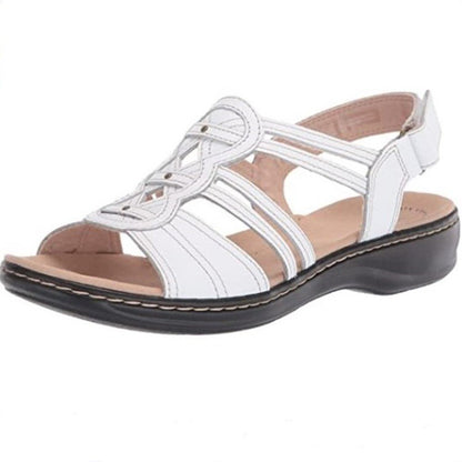 【35-43】Sandalias planas de cuero suaves y cómodas para mujer, ideales para uso diario.