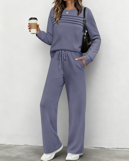 【🥇Odlična ponuda】🔥【S-3XL】Žensko modno ležerno sportsko odijelo, majica dugih rukava od visokokvalitetnog čistog pamuka + hlače