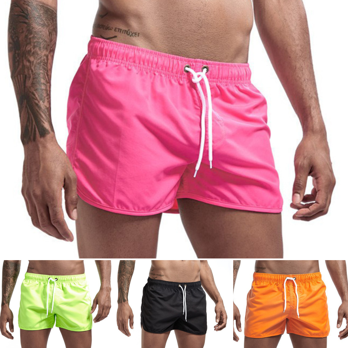 🏄‍♂️🏖️【S-4XL】😍 Pánske rýchloschnúce plážové šortky pre väčšie veľkosti, voľné a priedušné športové šortky so sťahovacou šnúrkou