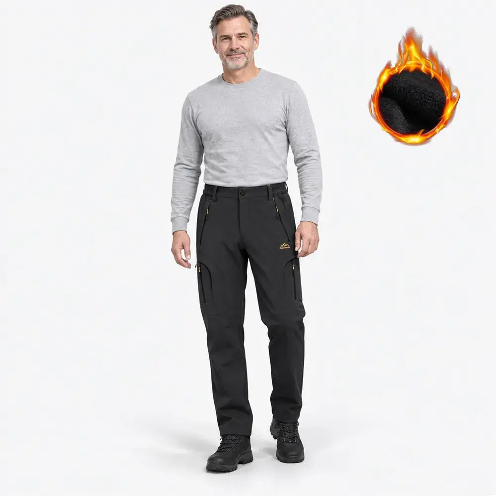 Pantalones softshell para hombre (tallas M-6XL): cálidos, de secado rápido, elásticos, cortavientos, repelentes al agua y transpirables.