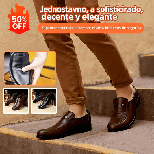 👞【38-44】Nuevos zapatos de negocios para hombre en piel auténtica 2026 ✨Suaves y cómodos✨