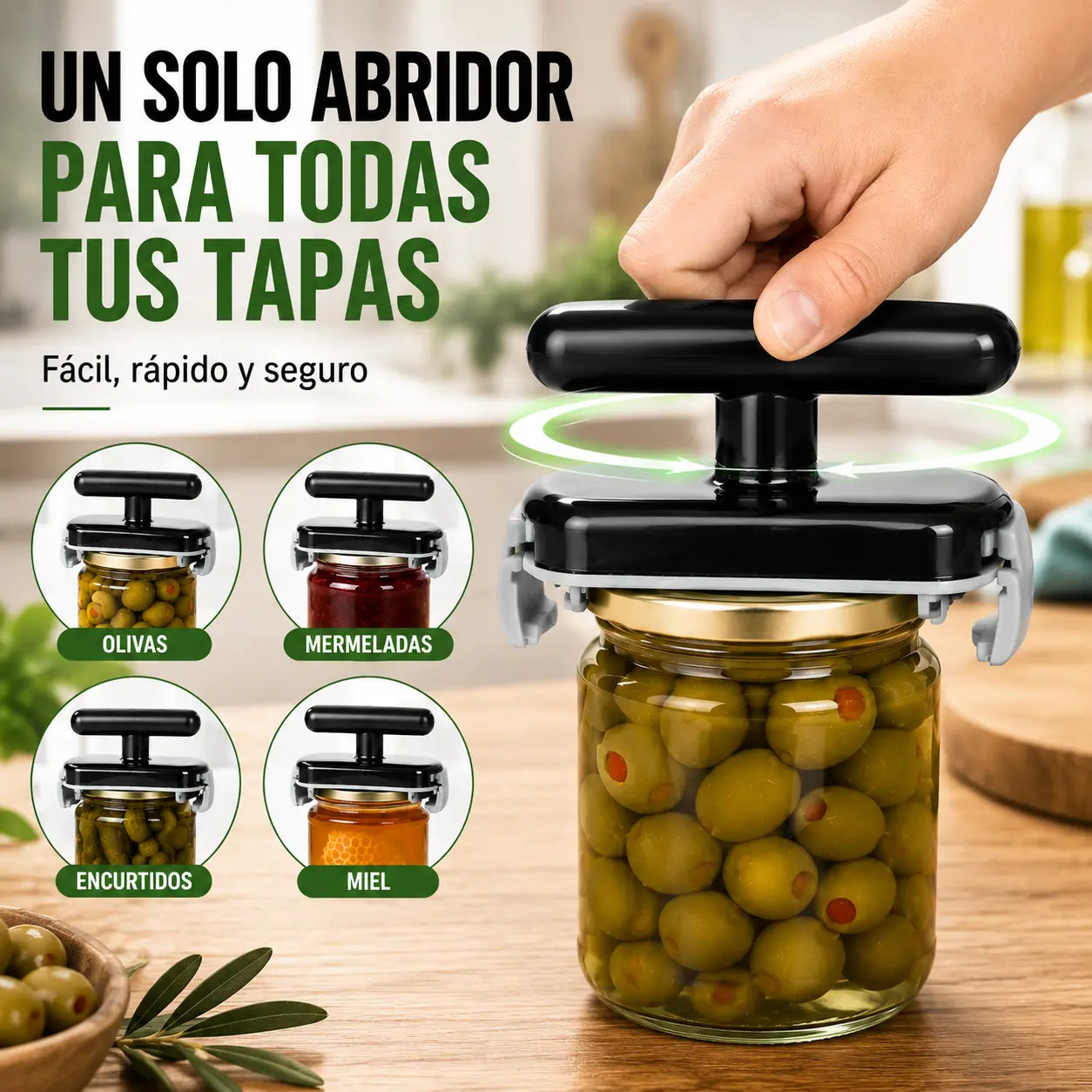 ☀️🔧【Compra 1, llévate 1 gratis】Abridor Multifuncional Antideslizante – Abre Botellas y Latas sin Esfuerzo 💪