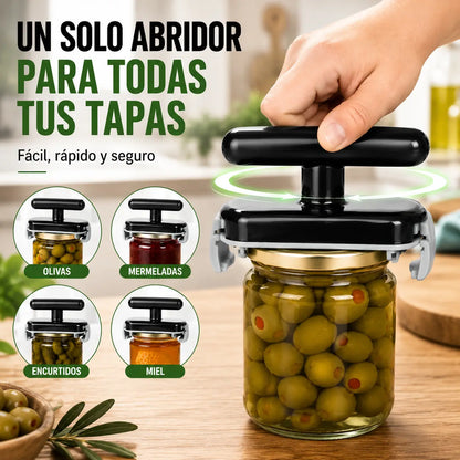☀️🔧【Compra 1, llévate 1 gratis】Abridor Multifuncional Antideslizante – Abre Botellas y Latas sin Esfuerzo 💪