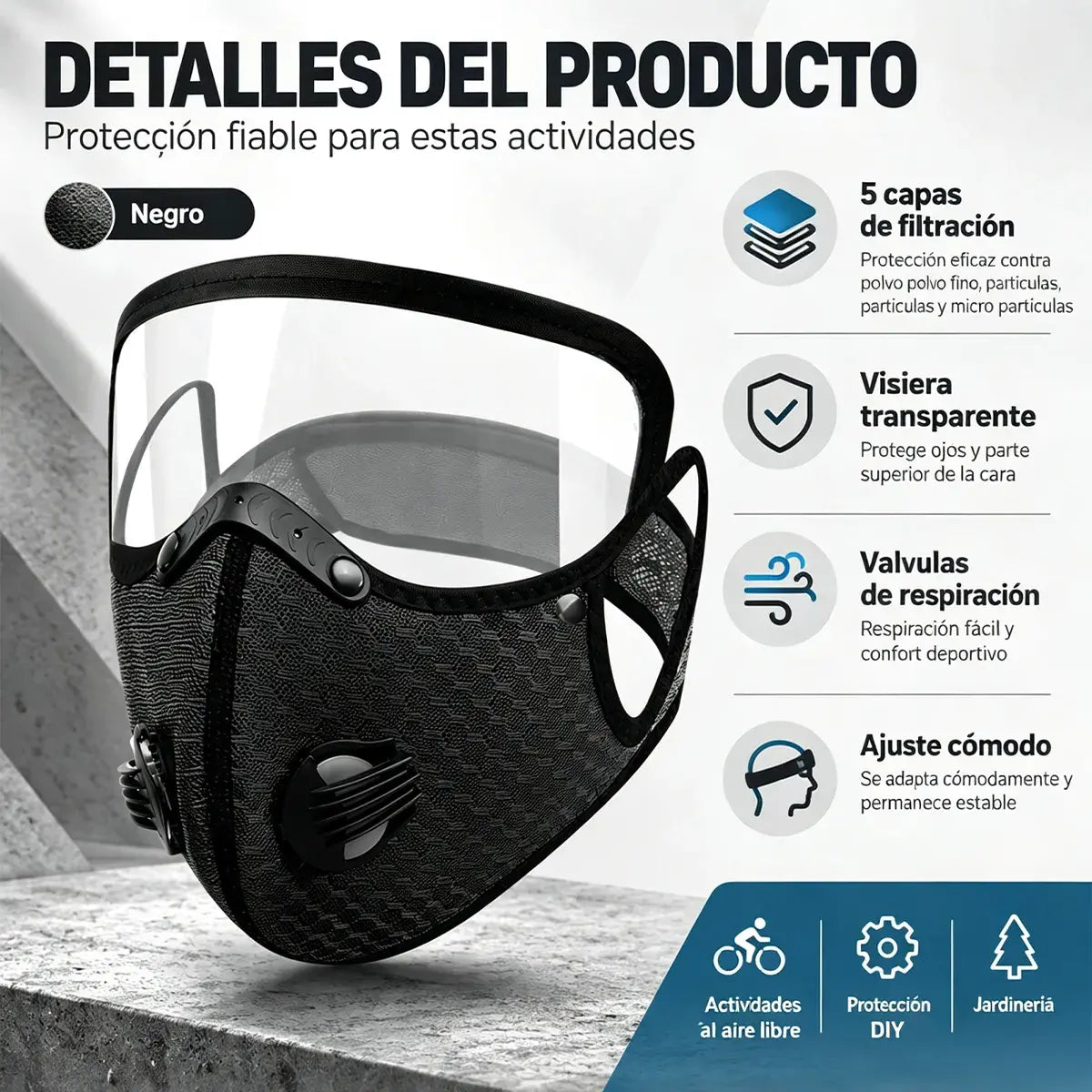 🧣【¡Compra uno, consigue uno gratis】🚴 Mascarilla Térmica Deportiva con Visor HD Desmontable – Protección contra Frío, Polvo y Viento para Ciclismo, Cortacésped y Ambientes Polvorientos 🛡️
