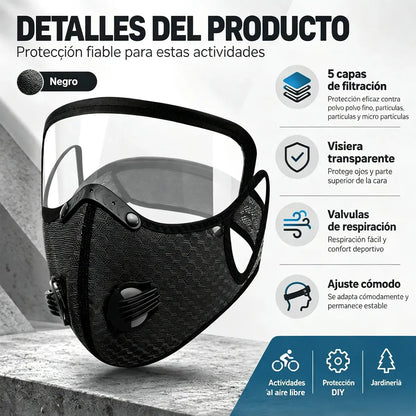🧣【¡Compra uno, consigue uno gratis】🚴 Mascarilla Térmica Deportiva con Visor HD Desmontable – Protección contra Frío, Polvo y Viento para Ciclismo, Cortacésped y Ambientes Polvorientos 🛡️