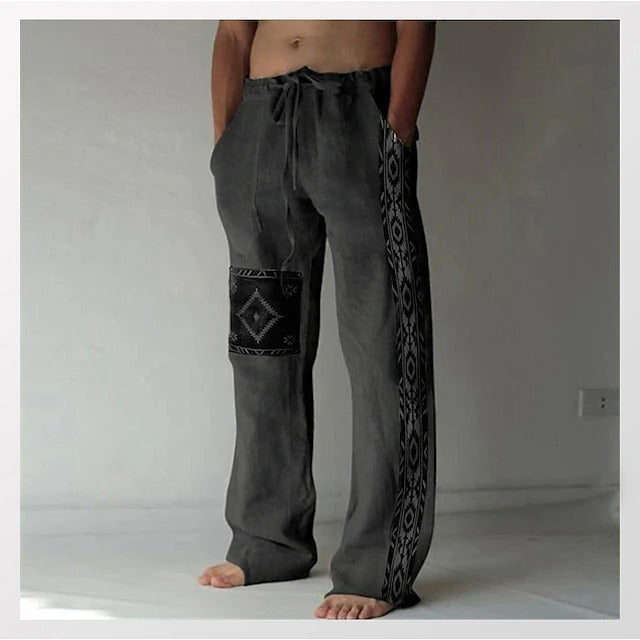 🔥👖【10 boja✨】【40-130 kg】Muške široke pamučne i lanene hlače, velikih veličina, u ležernom boemskom stilu ✅️Plaćanje pouzećem