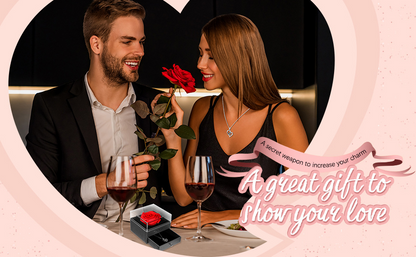 ✨Jemný náhrdelník ve tvaru srdce v rozkošné dárkové krabičce ve tvaru medvídka, ozdobený růžemi a krásně zabalený – romantický sváteční dárek ke Dni matek, svatbám, výročím a Valentýnu.