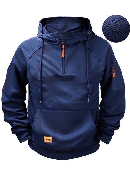 🔥✨ 【S-3XL】Nowa męska bluza z kapturem na jesień i zimę, luźnego kroju z polarową podszewką