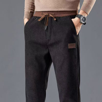 🔥🔥【M-5XL】Nuevos pantalones de algodón puro de alta calidad con forro polar, gruesos, para uso informal